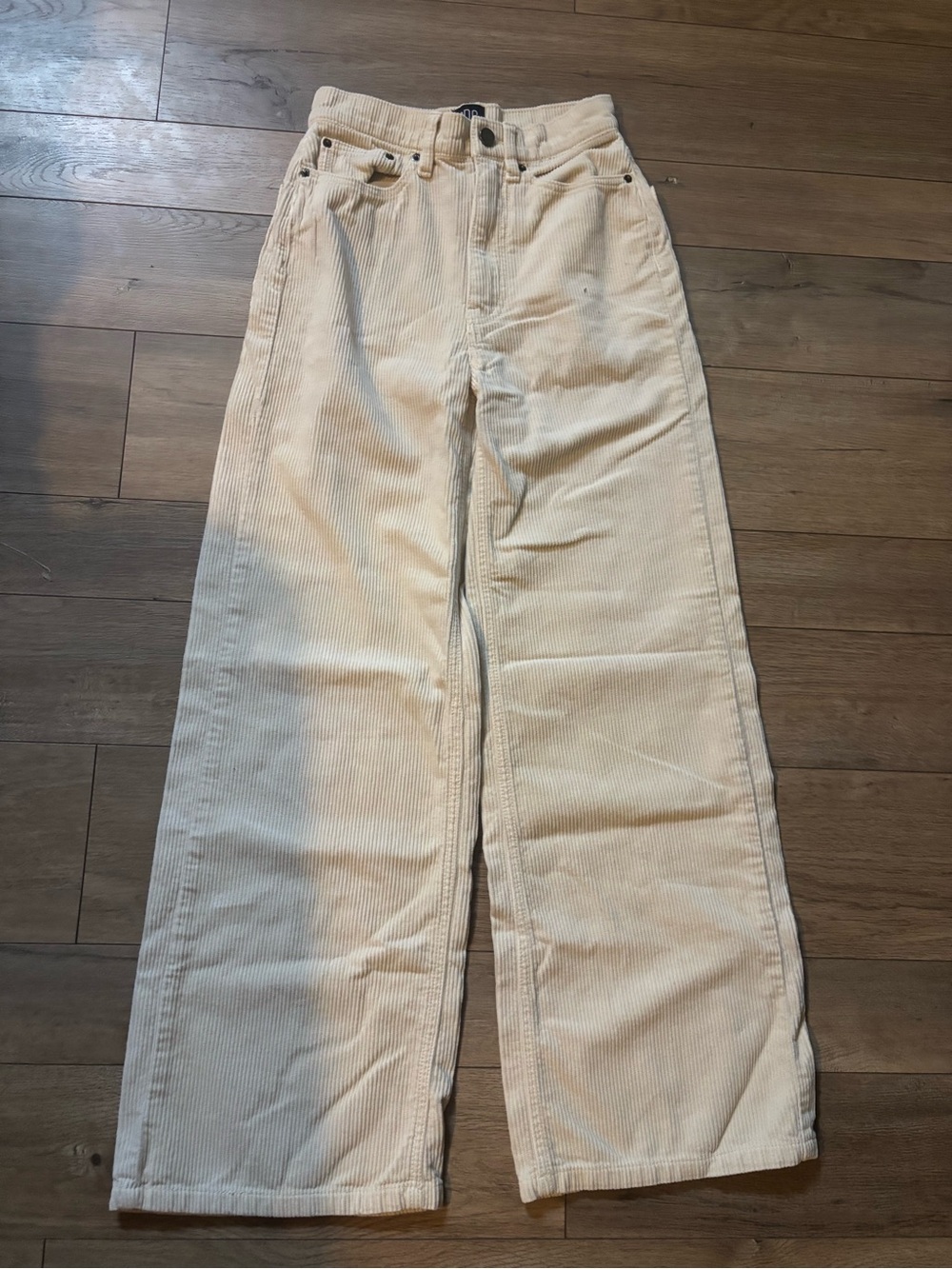 2/$30 BDG High Rise Wide-Leg Corduroy Pants in Cream